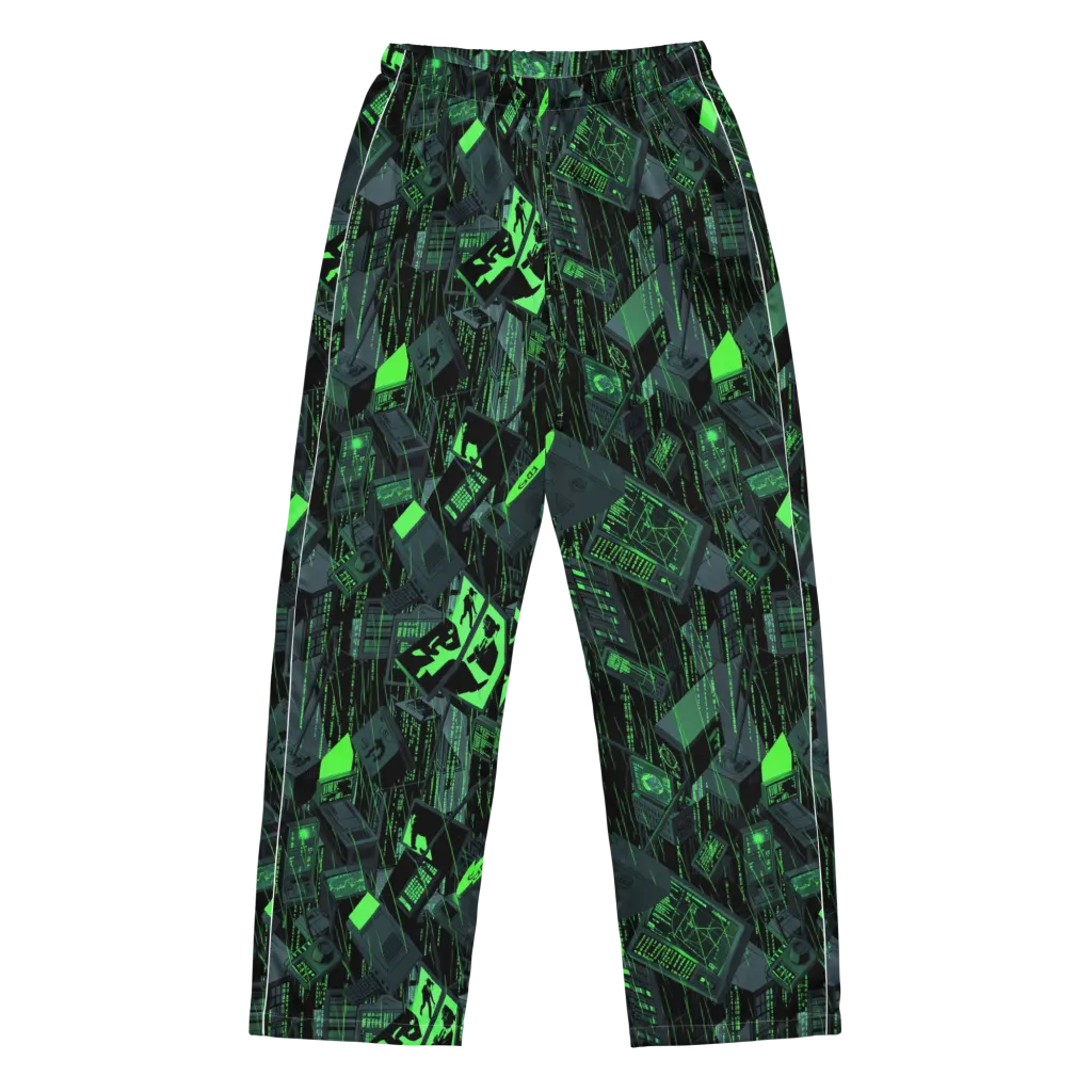 Neon Mainframe on Women's Pajama Pants — Front