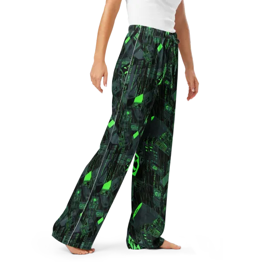 Neon Mainframe on a Women's Pajama Pants