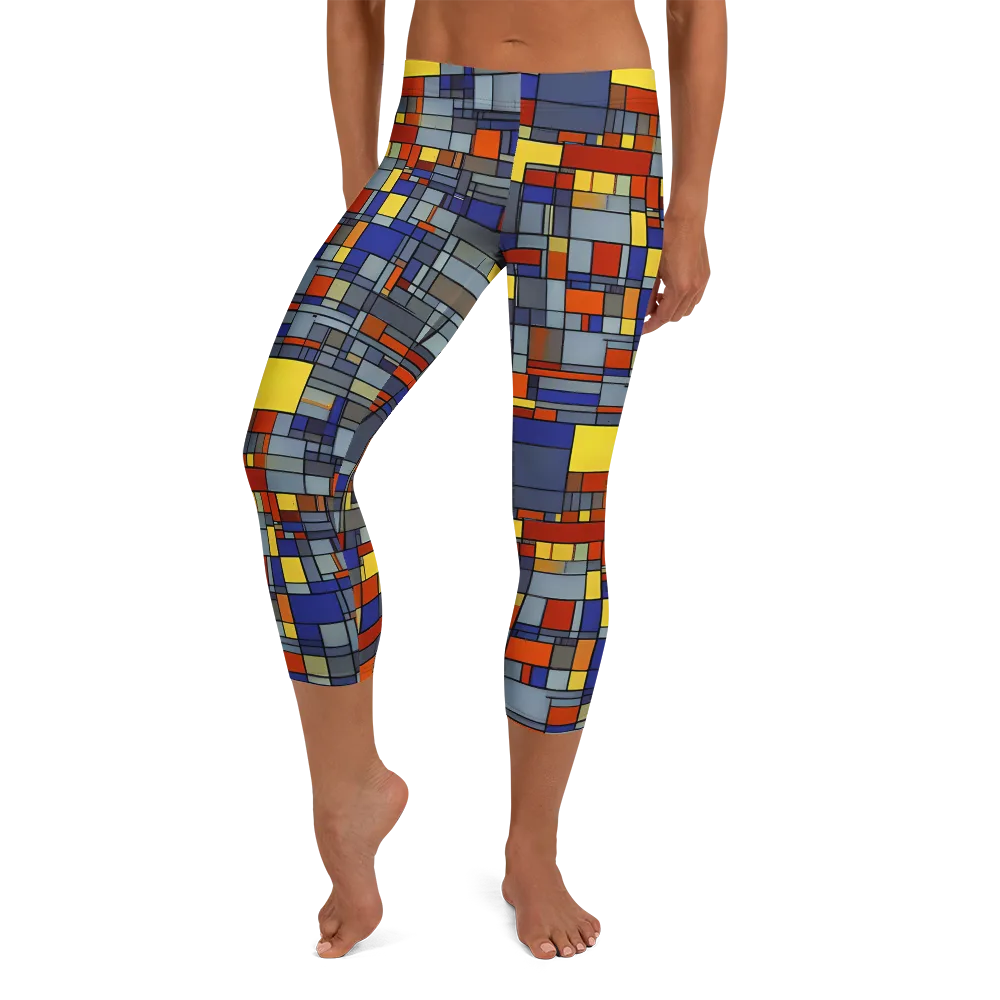 Cobalt City on Capri Leggings — Front