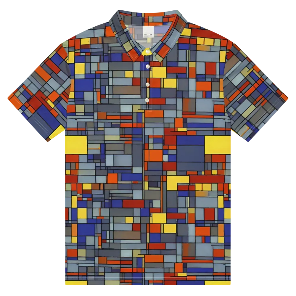 Cobalt City on Men's Slim Fit Polo Shirt — Front