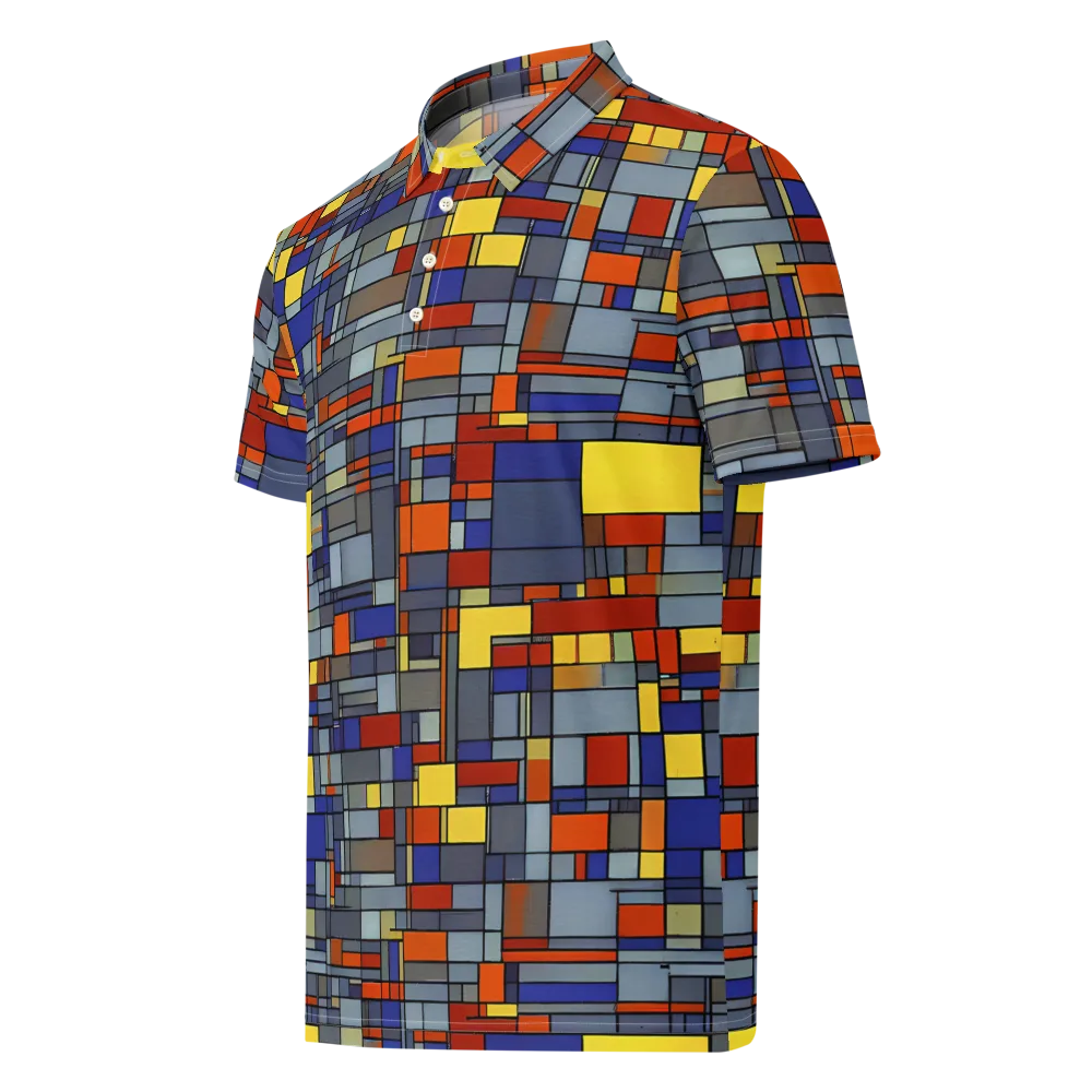 Cobalt City on Men's Slim Fit Polo Shirt — Left Front