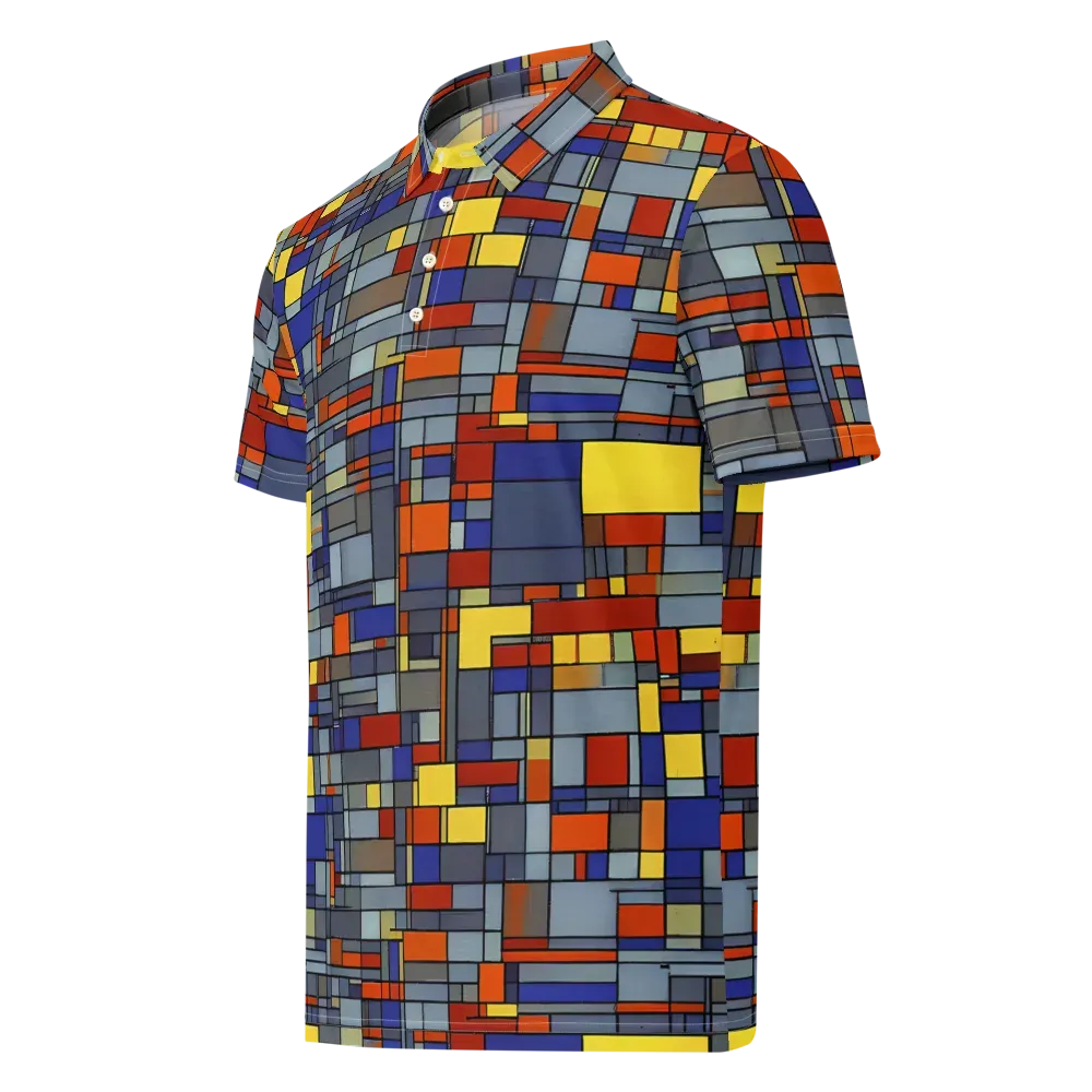 Cobalt City on Men's Slim Fit Polo Shirt — Left Front