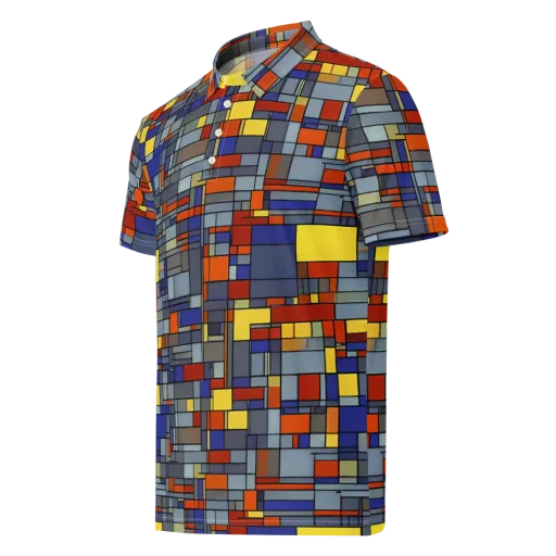 Cobalt City on a Men's Slim Fit Polo Shirt