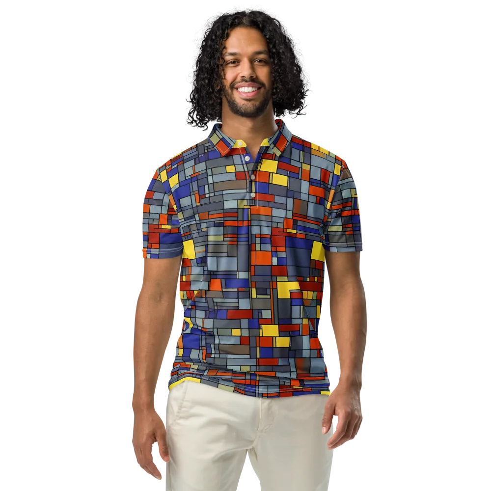 Cobalt City on Men's Slim Fit Polo Shirt — Front