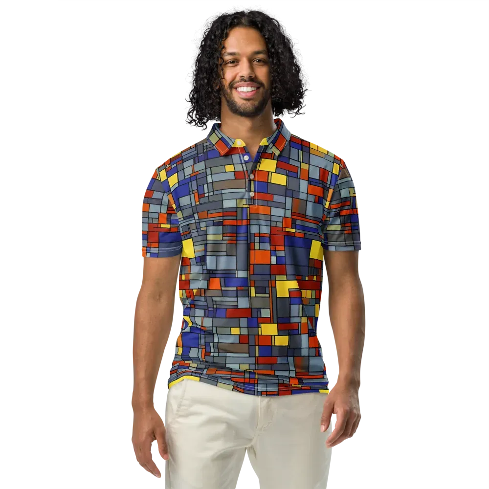 Cobalt City on Men's Slim Fit Polo Shirt — Front