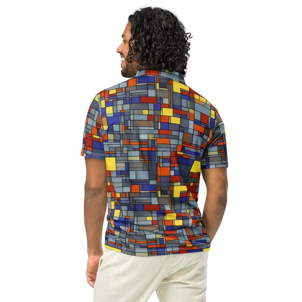 Cobalt City on Men's Slim Fit Polo Shirt — Back