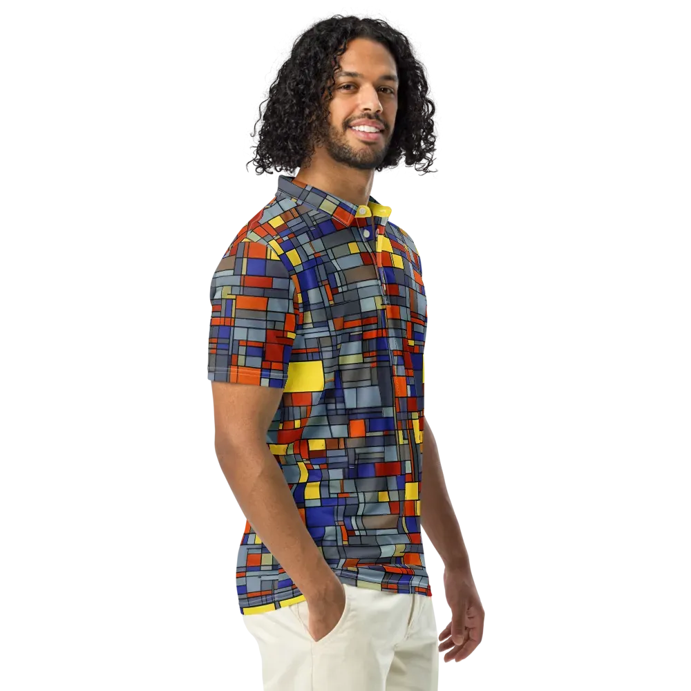 Cobalt City on Men's Slim Fit Polo Shirt — Right Front