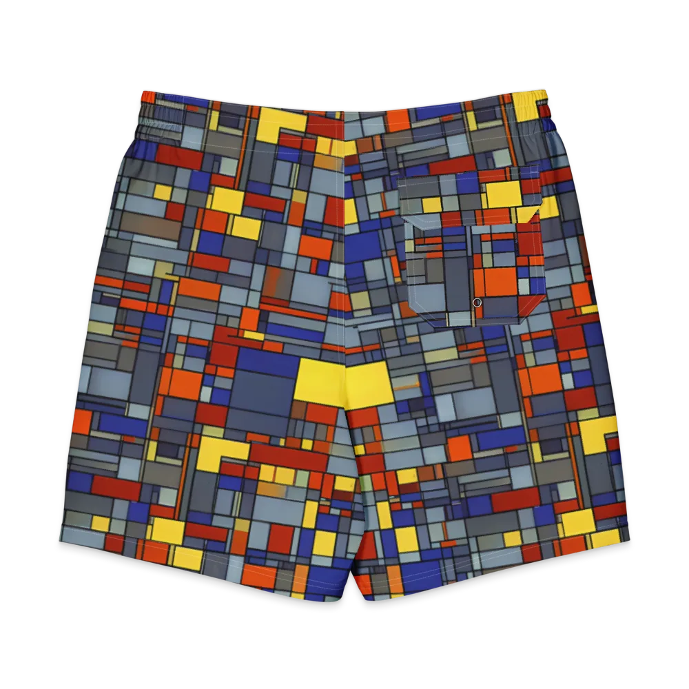 Cobalt City on Men's Board Shorts — Back