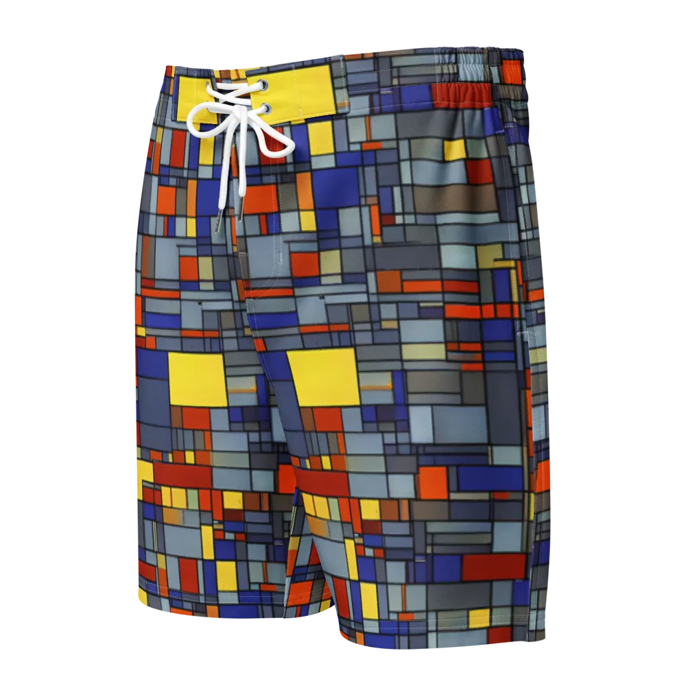 Cobalt City on Men's Board Shorts — Front