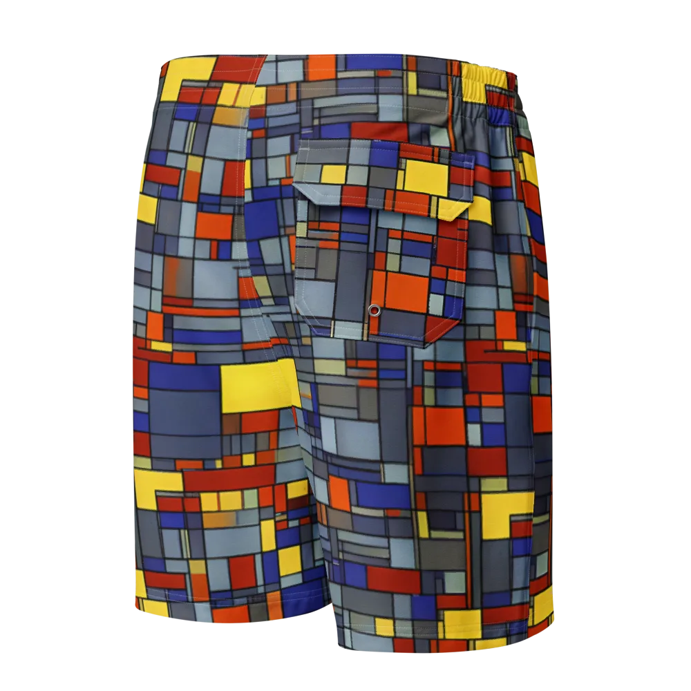 Cobalt City on Men's Board Shorts — Back