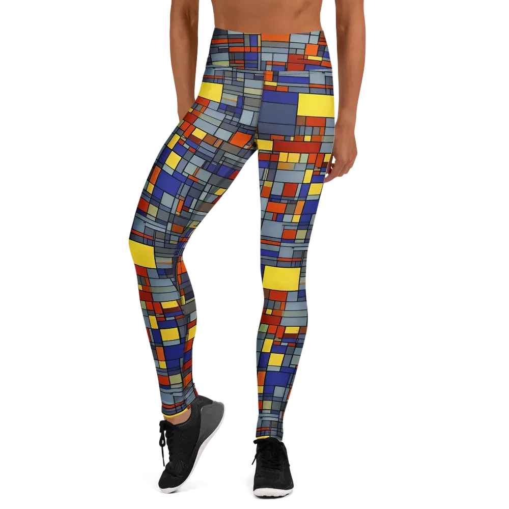 Cobalt City on Yoga Leggings — Front