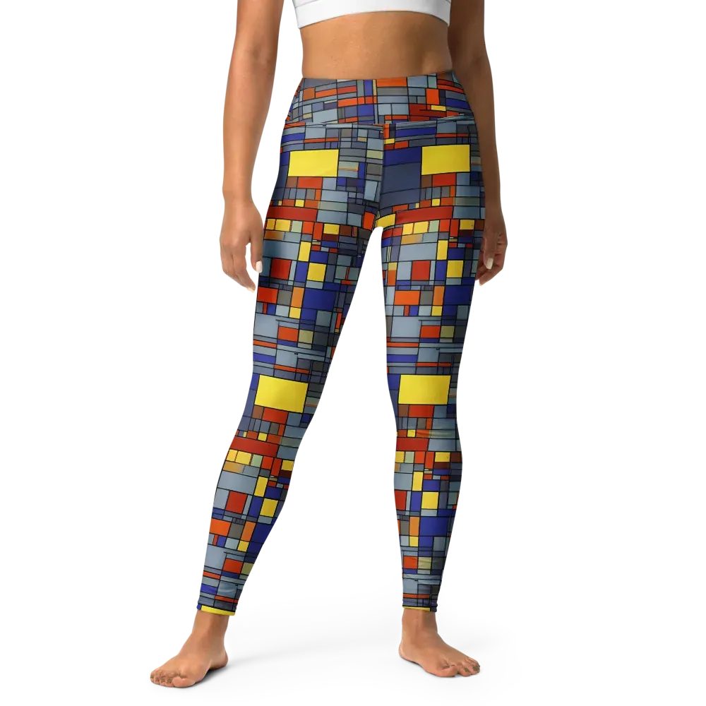 Cobalt City on Yoga Leggings — Front