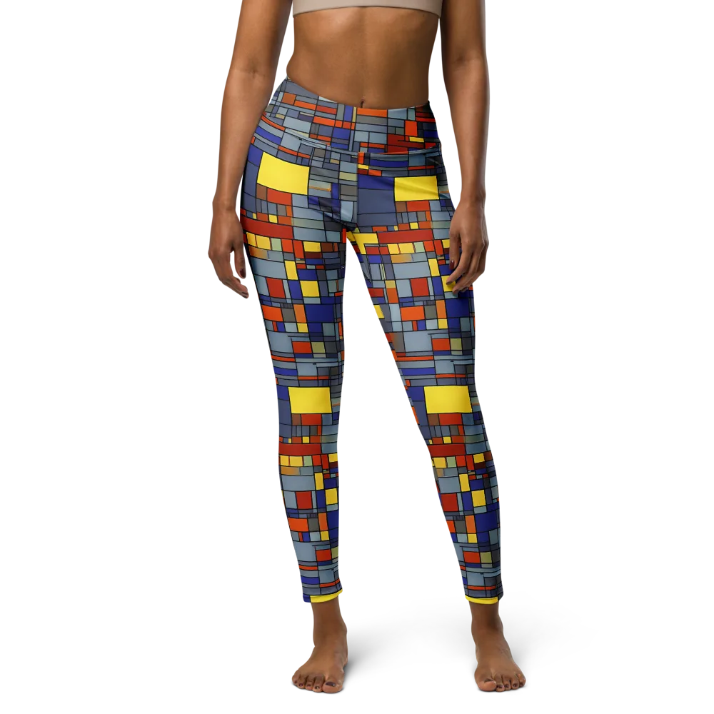 Cobalt City on Yoga Leggings — Front