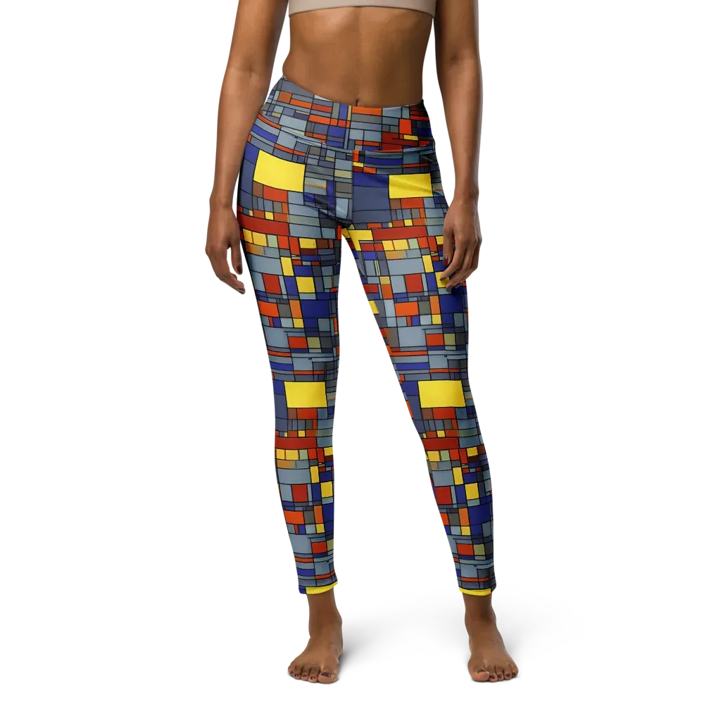 Cobalt City on Yoga Leggings — Front