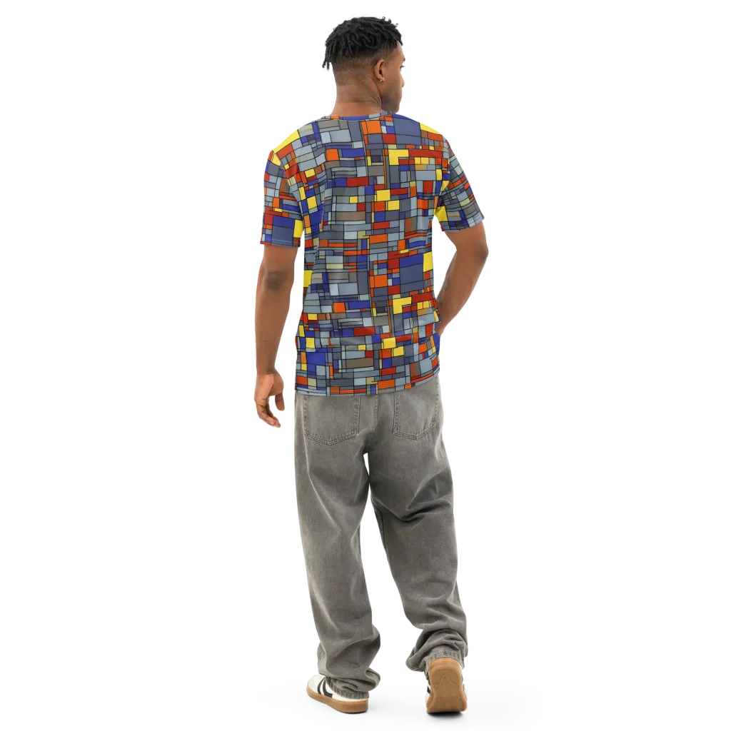 Cobalt City on Men's Cotton Crew Neck T-Shirt — Back
