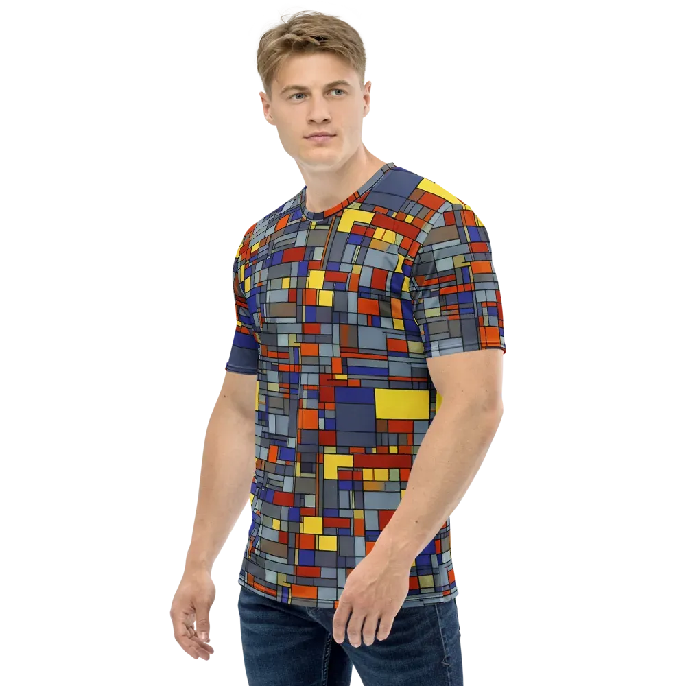 Cobalt City on Men's Crew Neck T-Shirt — Left