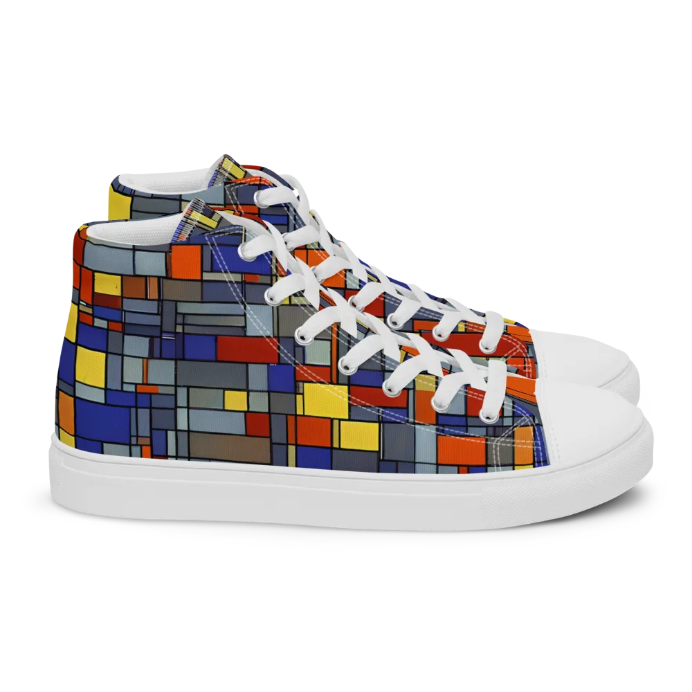 Cobalt City on Women's High Top Canvas Shoes — Right