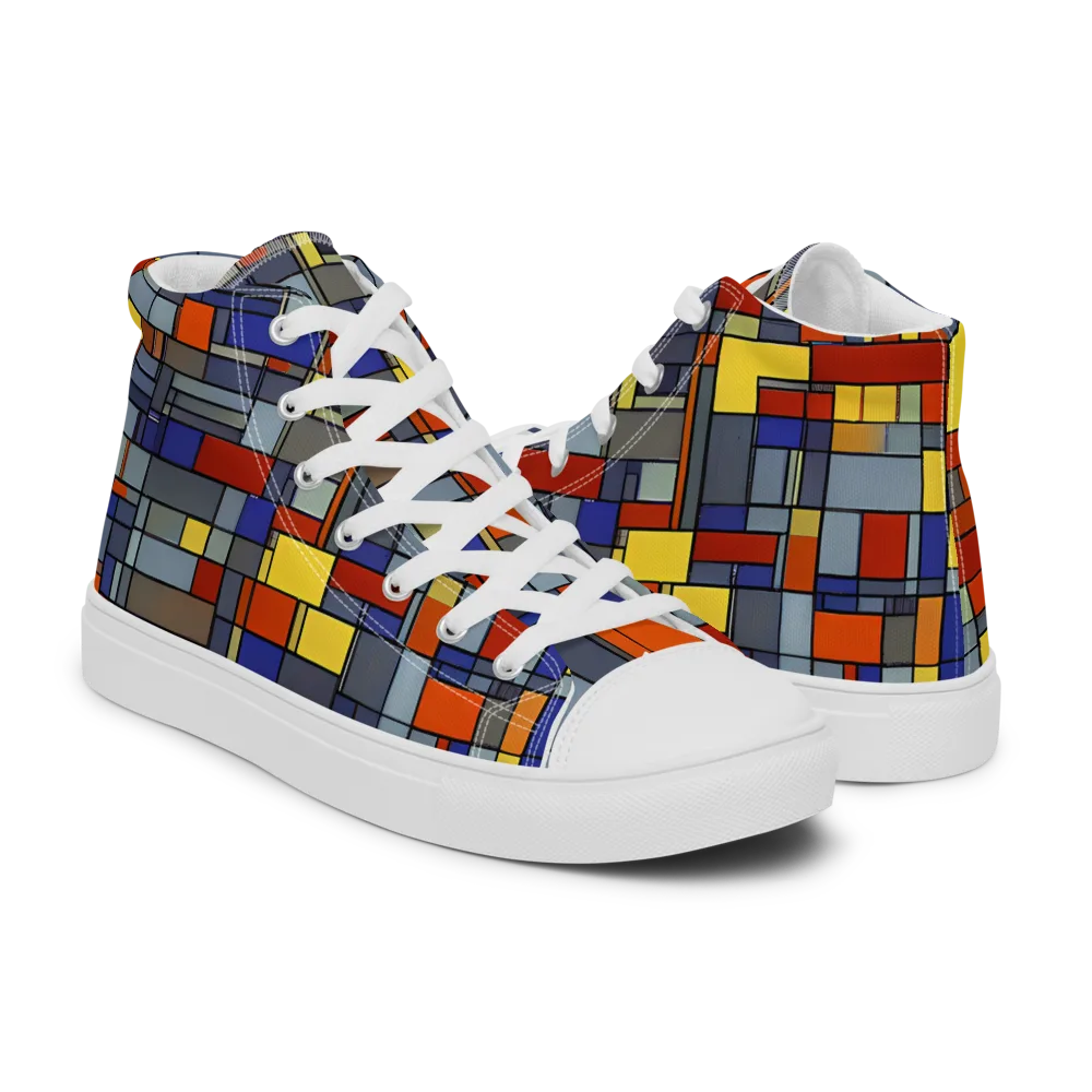 Cobalt City on Women's High Top Canvas Shoes — Right