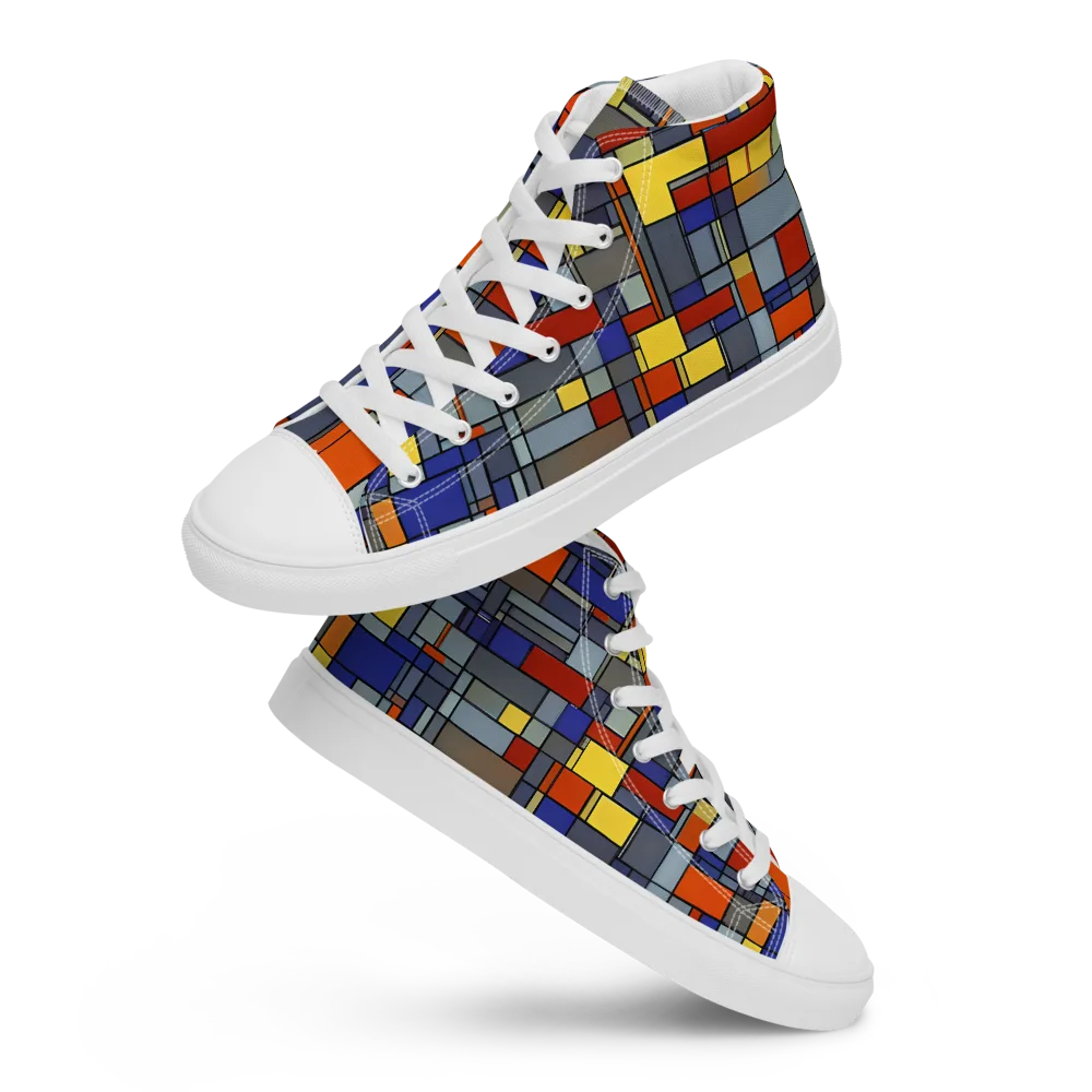 Cobalt City on Women's High Top Canvas Shoes — Front