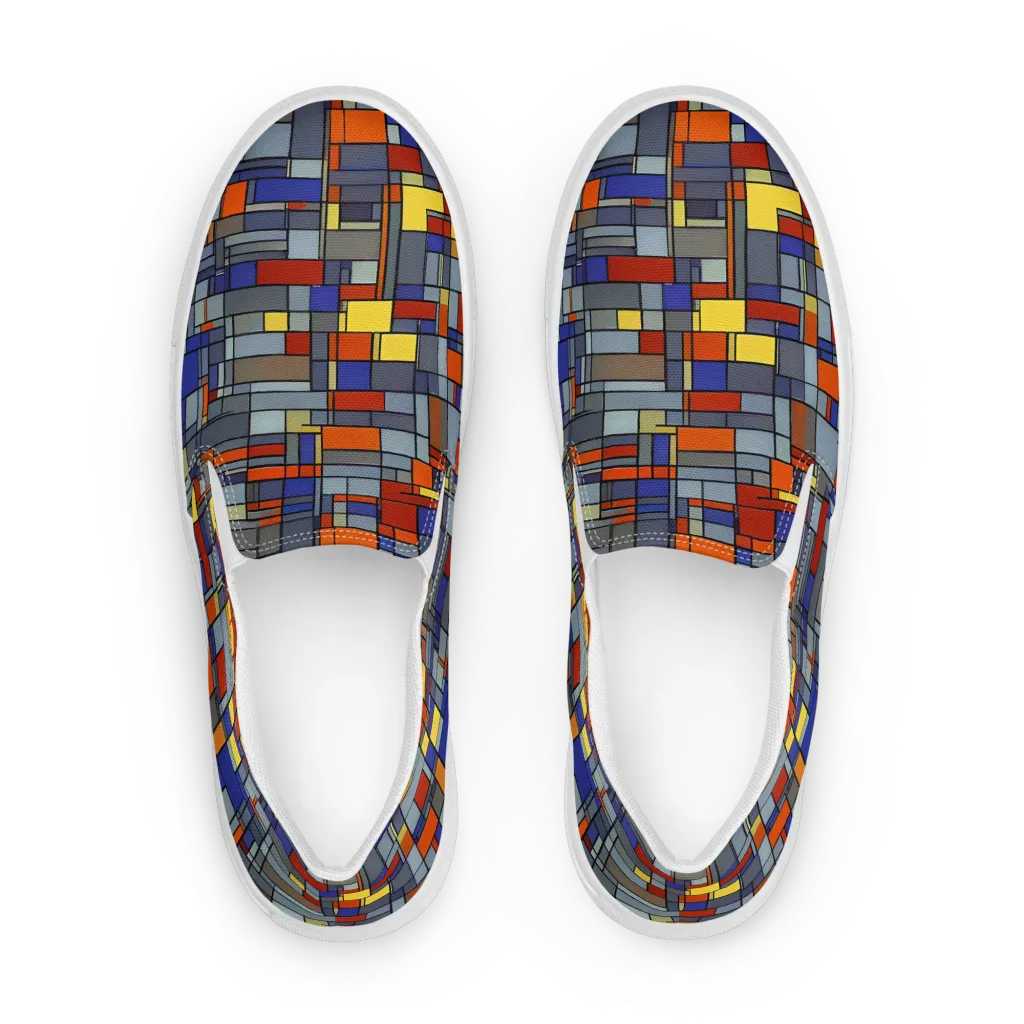 Cobalt City on Men's Slip-On Canvas Shoes — Front