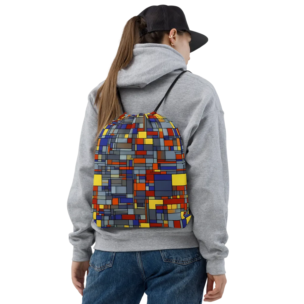 Cobalt City on Drawstring Bag — Front
