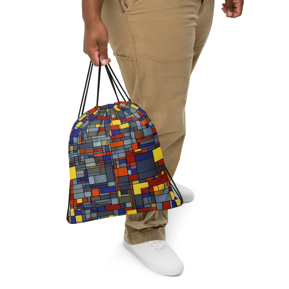 Cobalt City on Drawstring Bag — Front