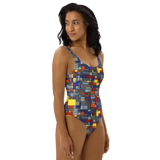 Cobalt City on a One-Piece Swimsuit