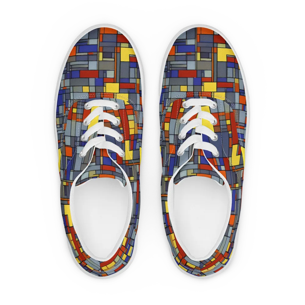 Cobalt City on Men's Lace-Up Canvas Shoes — Front