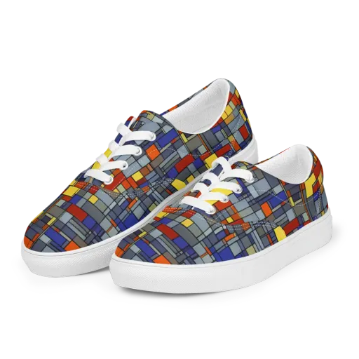 Cobalt City on a Men's Lace-Up Canvas Shoes