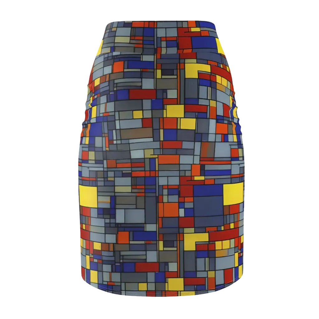 Cobalt City on Pencil Skirt — Back