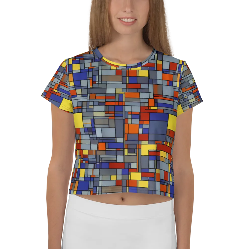 Cobalt City on Crop Tee — Front