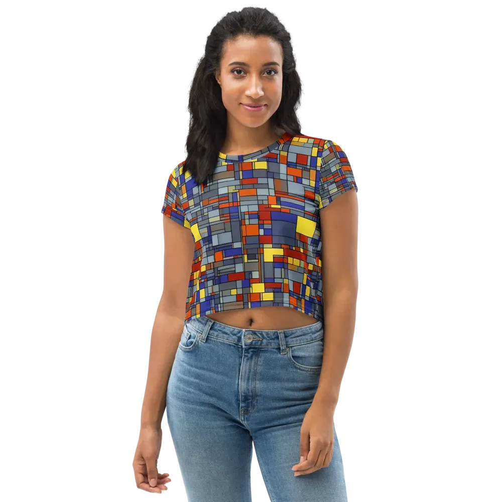 Cobalt City on Crop Tee — Front