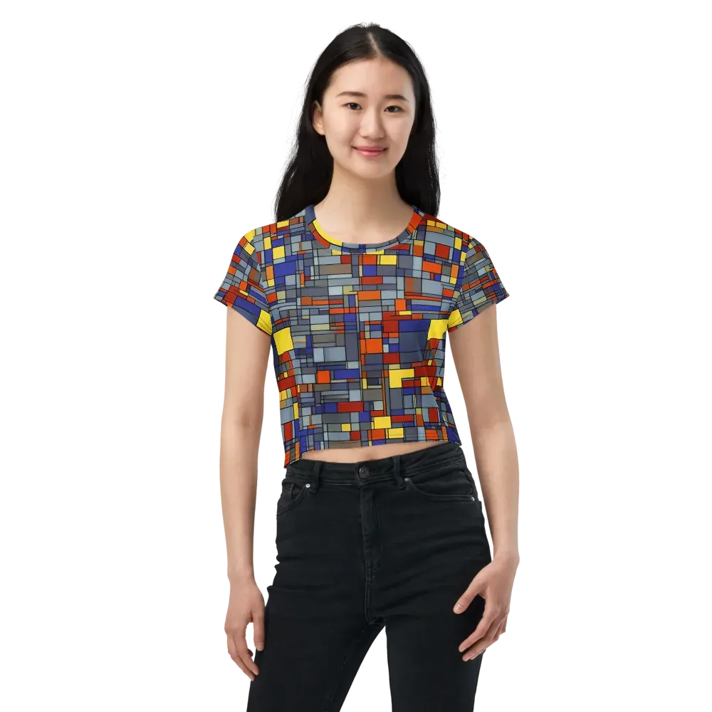 Cobalt City on Crop Tee — Front