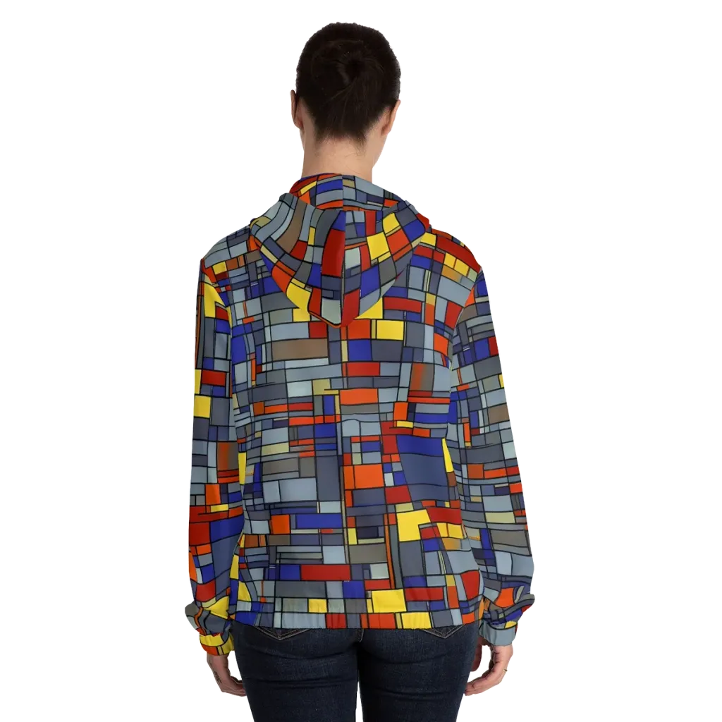 Cobalt City on Women's Full-Zip Hoodie — Back On Person