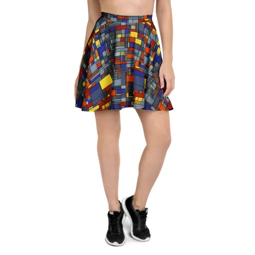 Cobalt City on a Skater Skirt