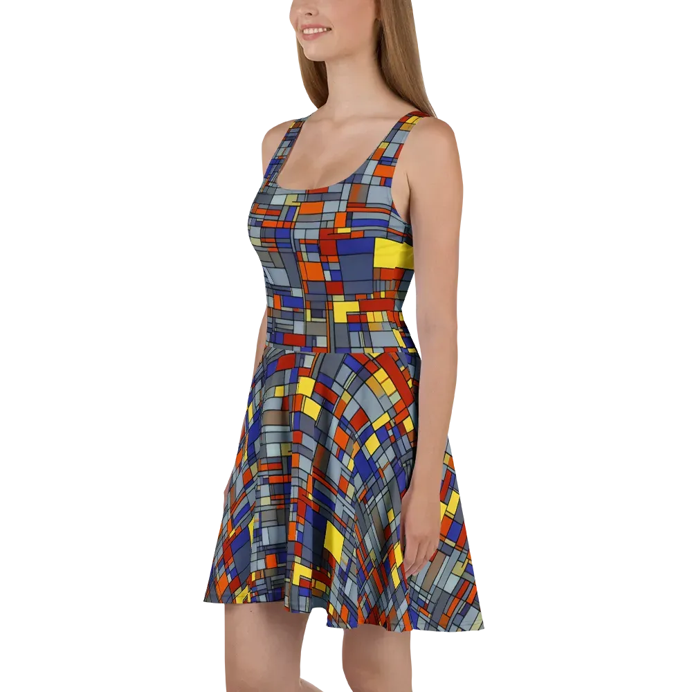 Cobalt City on Skater Dress — Left