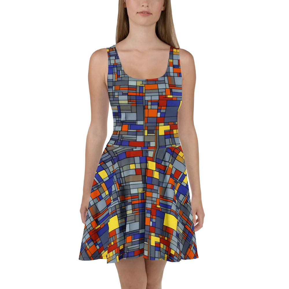Cobalt City on Skater Dress — Front
