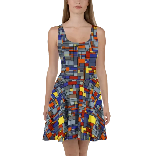 Cobalt City on a Skater Dress