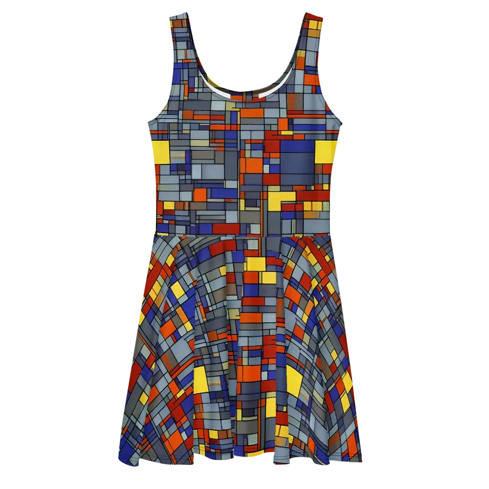 Cobalt City on Skater Dress — Front