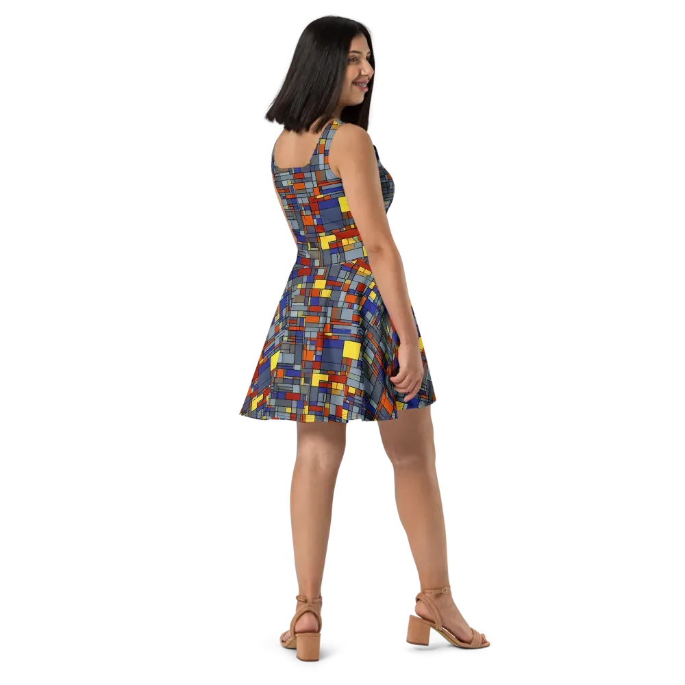 Cobalt City on Skater Dress — Right
