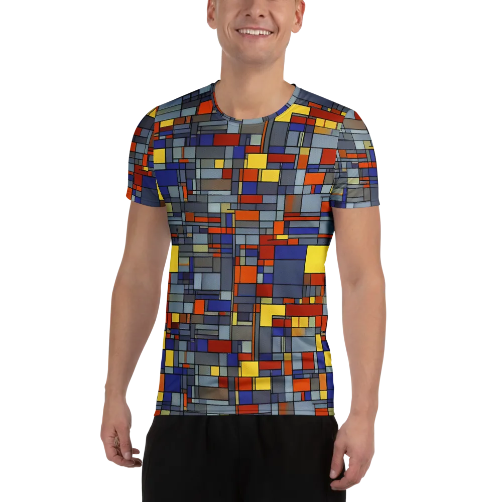 Cobalt City on Men's Athletic T-Shirt — Front