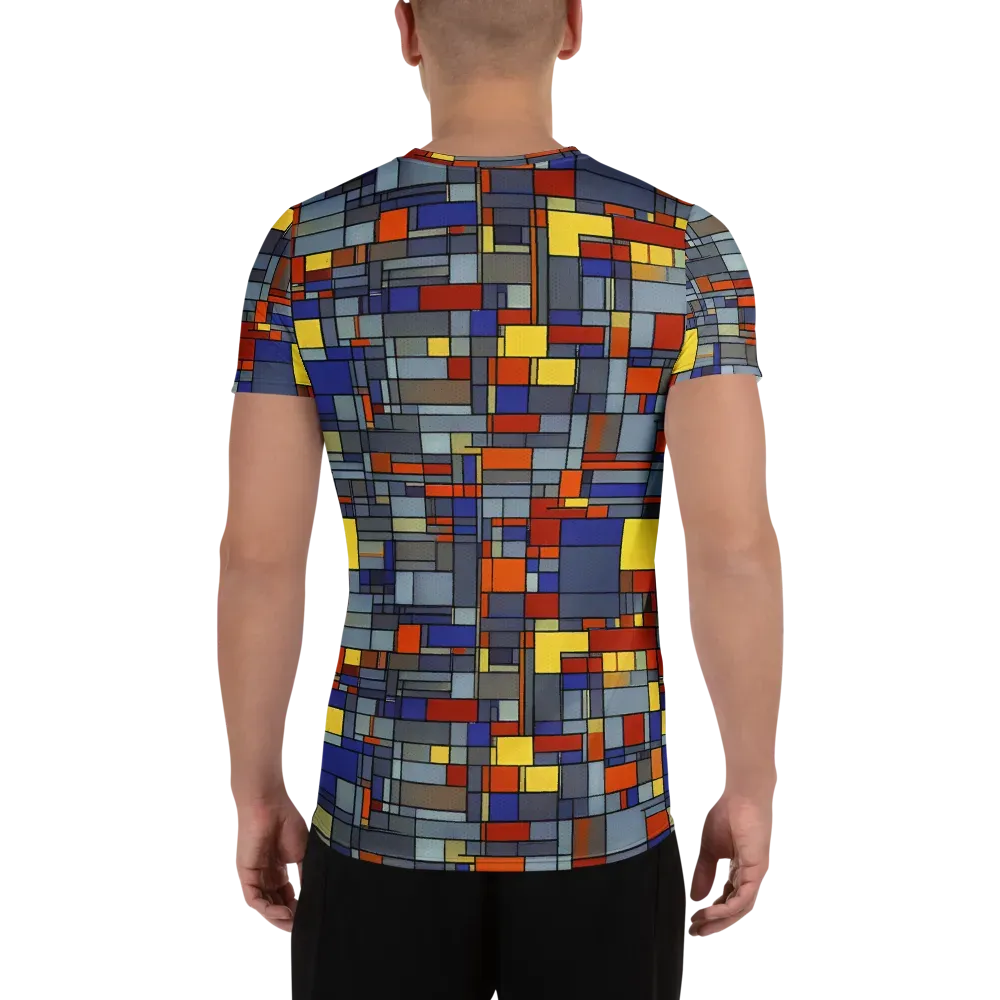 Cobalt City on Men's Athletic T-Shirt — Back