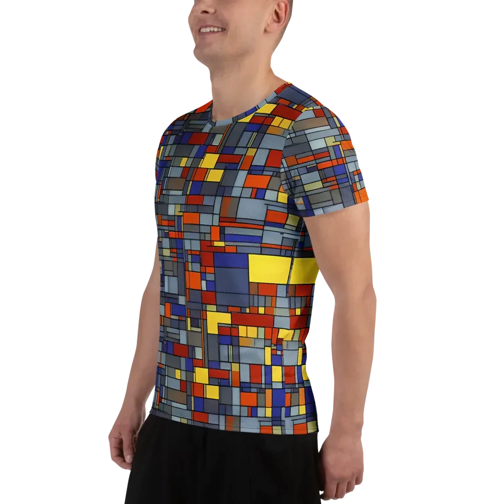 Cobalt City on Men's Athletic T-Shirt — Left