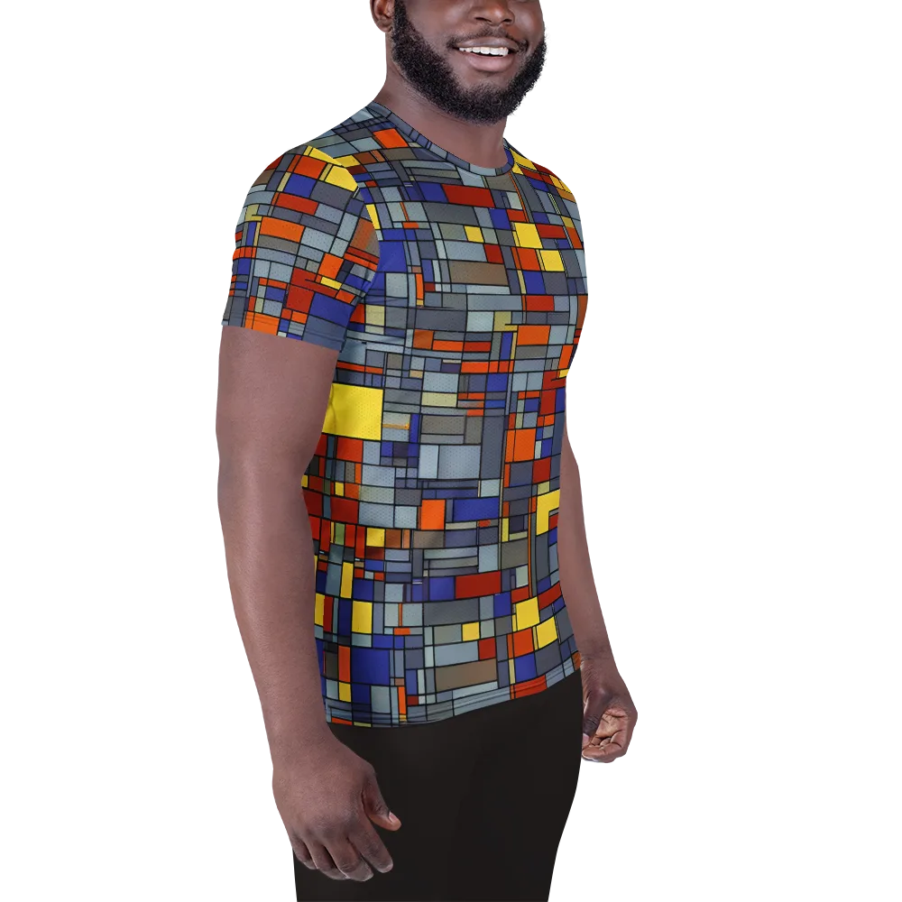 Cobalt City on Men's Athletic T-Shirt — Right
