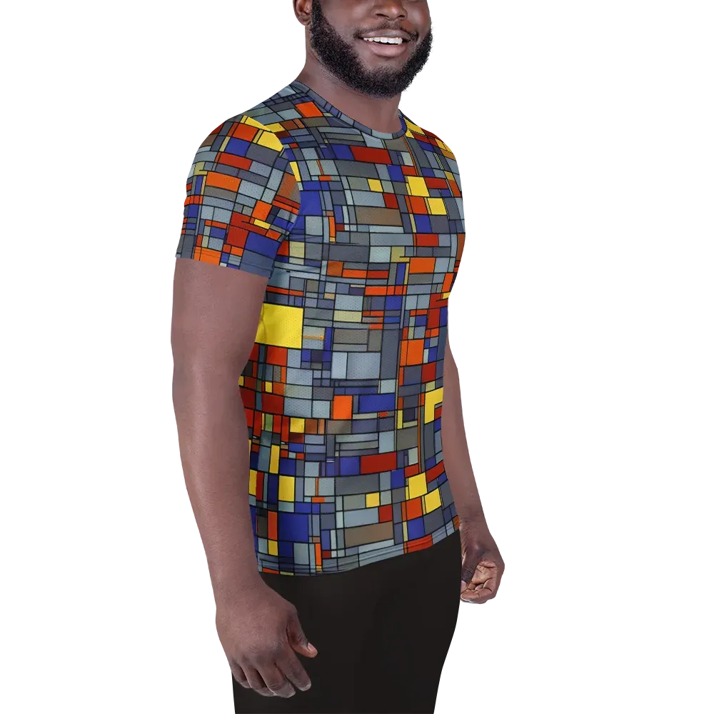 Cobalt City on Men's Athletic T-Shirt — Right