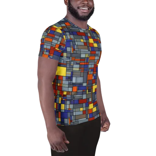 Cobalt City on a Men's Athletic T-Shirt