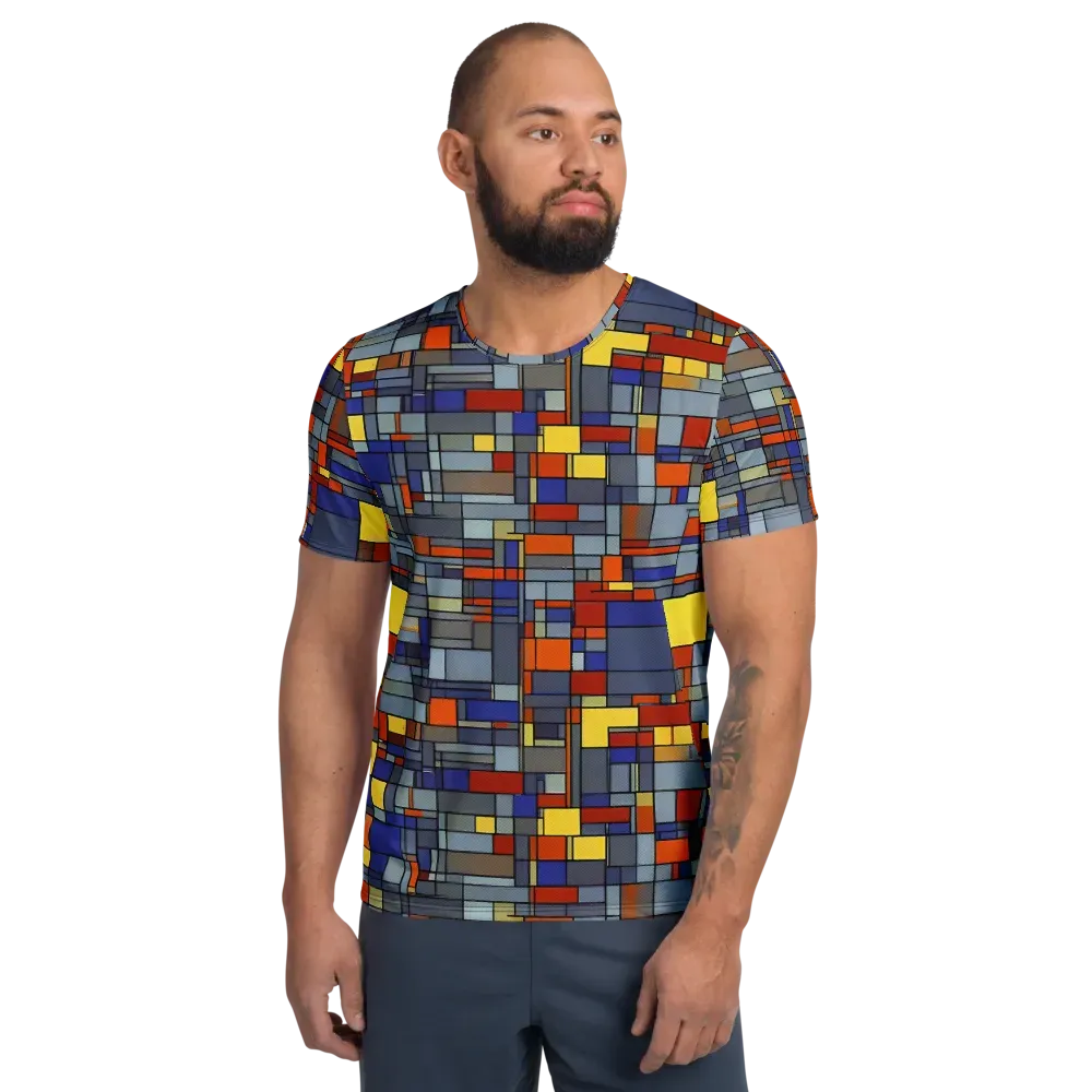 Cobalt City on Men's Athletic T-Shirt — Front