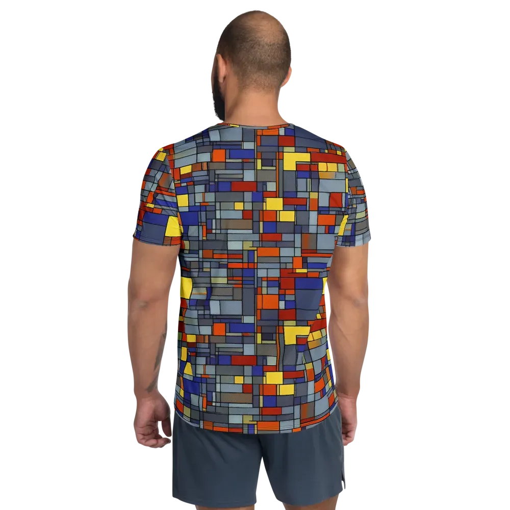 Cobalt City on Men's Athletic T-Shirt — Back