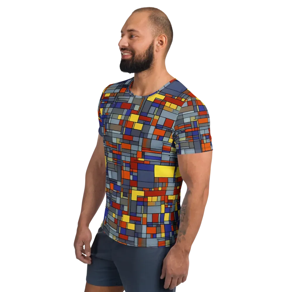 Cobalt City on Men's Athletic T-Shirt — Left