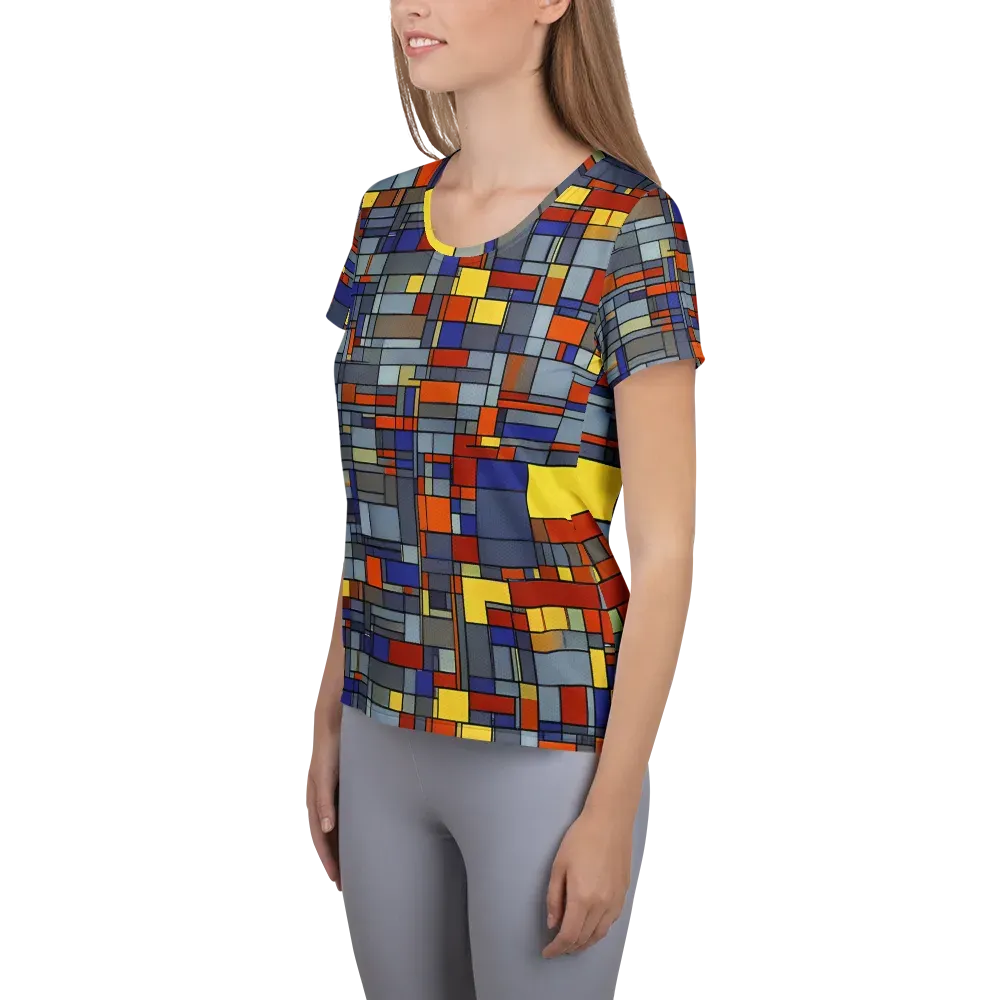 Cobalt City on Women's Athletic T-Shirt — Left